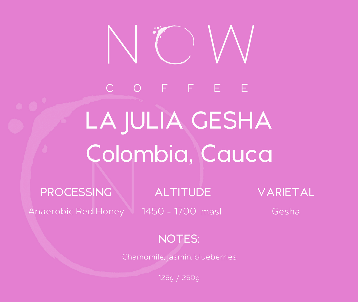 LA JULIA GESHA | ANAEROBIC RED HONEY | SPECIAL RELEASE