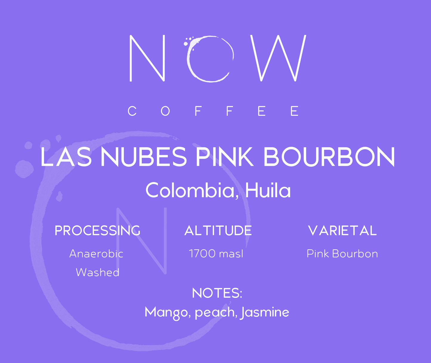 LAS NUBES PINK BOURBON | ANAEROBIC WASHED | SPECIAL RELEASE
